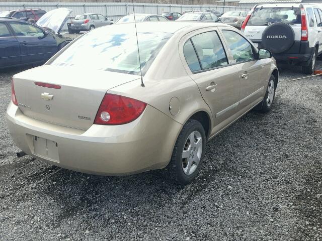 1G1AK55F777139075 - 2007 CHEVROLET COBALT LS GOLD photo 4