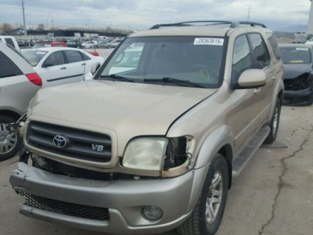 5TDZT34A94S229041 - 2004 TOYOTA SEQUOIA SR GOLD photo 2