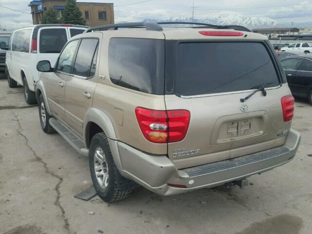 5TDZT34A94S229041 - 2004 TOYOTA SEQUOIA SR GOLD photo 3