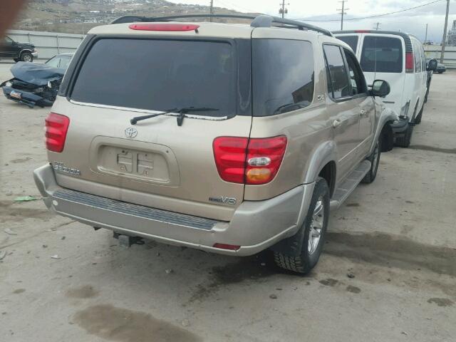 5TDZT34A94S229041 - 2004 TOYOTA SEQUOIA SR GOLD photo 4