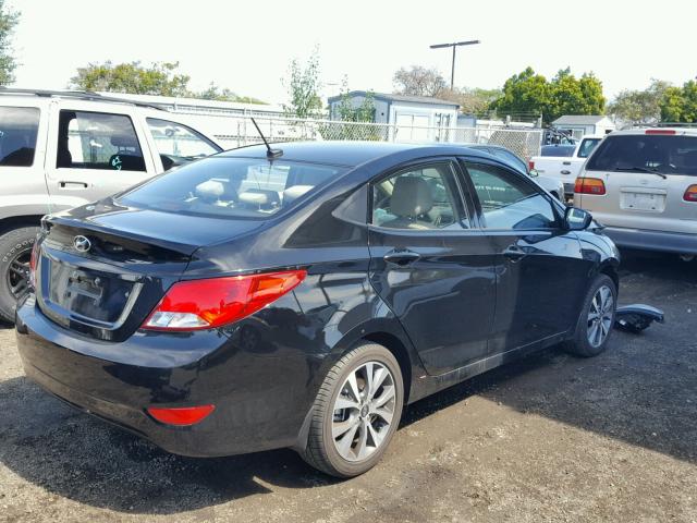 KMHCT4AE2HU377385 - 2017 HYUNDAI ACCENT SE BLACK photo 4