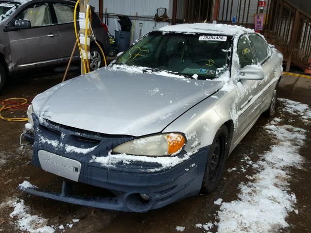 1G2NV52E21C213694 - 2001 PONTIAC GRAND AM G SILVER photo 2