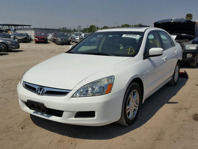 1HGCM56887A182662 - 2007 HONDA ACCORD EX WHITE photo 2