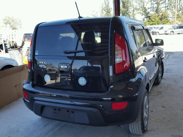 KNDJT2A52D7753401 - 2013 KIA SOUL BLACK photo 4