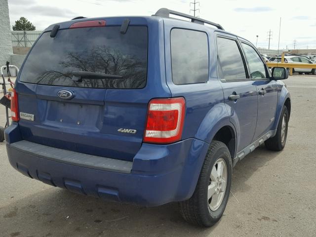 1FMCU93Z08KA76037 - 2008 FORD ESCAPE XLT BLUE photo 4