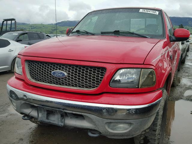 2FTRX18L83CA77462 - 2003 FORD F150 RED photo 2