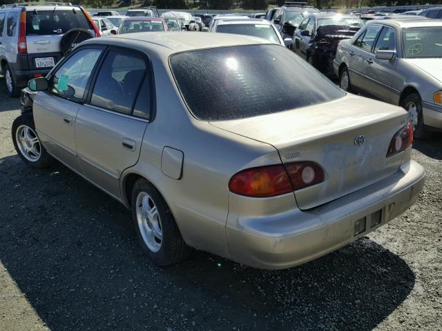 1NXBR12E42Z630060 - 2002 TOYOTA COROLLA CE GOLD photo 3