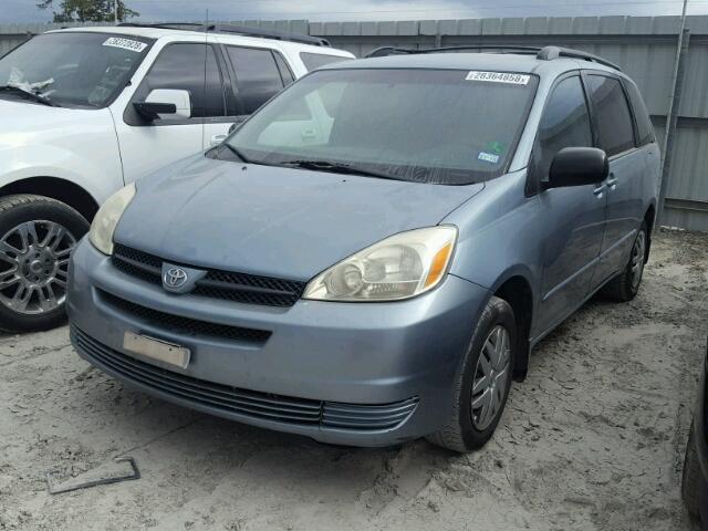 5TDZA23C05S318825 - 2005 TOYOTA SIENNA CE BLUE photo 2