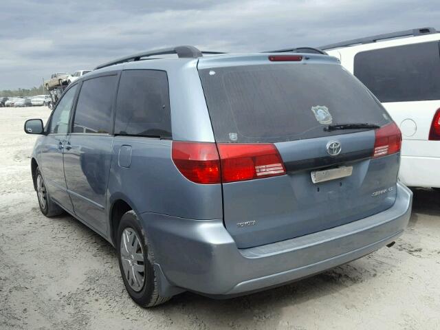 5TDZA23C05S318825 - 2005 TOYOTA SIENNA CE BLUE photo 3