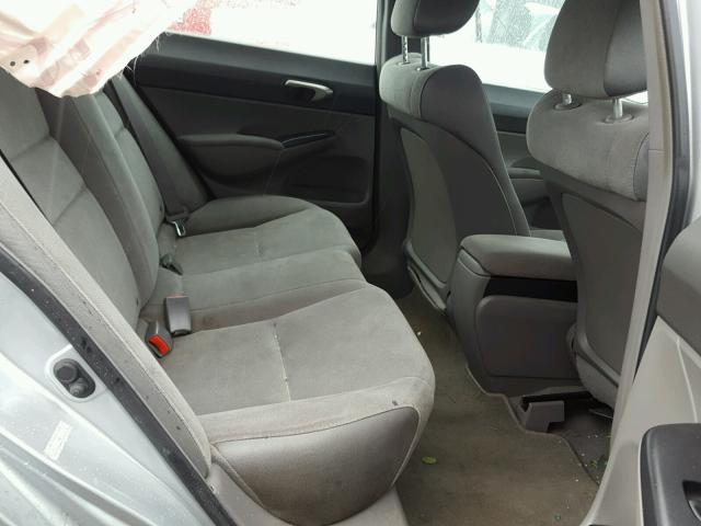 2HGFA16588H304315 - 2008 HONDA CIVIC LX SILVER photo 6