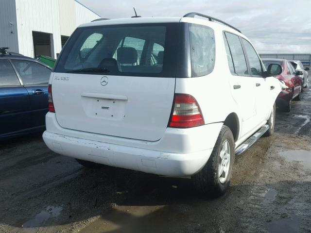 4JGAB54E61A288714 - 2001 MERCEDES-BENZ ML 320 WHITE photo 4