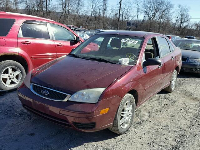 1FAFP34N67W288388 - 2007 FORD FOCUS ZX4 BURGUNDY photo 2