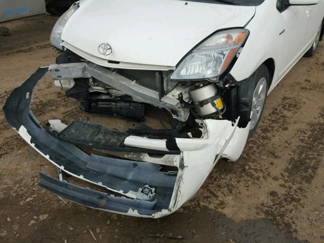 JTDKB20U393495226 - 2009 TOYOTA PRIUS WHITE photo 9