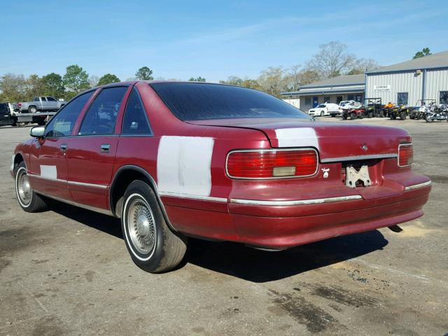 1G1BL52W4RR127995 - 1994 CHEVROLET CAPRICE CL 栗色 照片 3