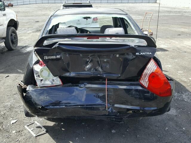 KMHDN46DX6U369076 - 2006 HYUNDAI ELANTRA GL BLACK photo 9