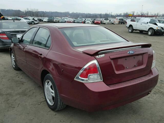 3FAFP06Z16R153352 - 2006 FORD FUSION S BURGUNDY photo 3