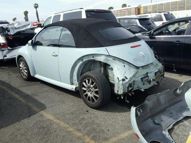 3VWCM21Y84M303027 - 2004 VOLKSWAGEN NEW BEETLE 蓝色 照片 3