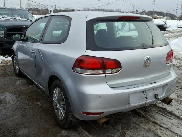 WVWAB7AJ8AW110923 - 2010 VOLKSWAGEN GOLF 灰色 照片 3