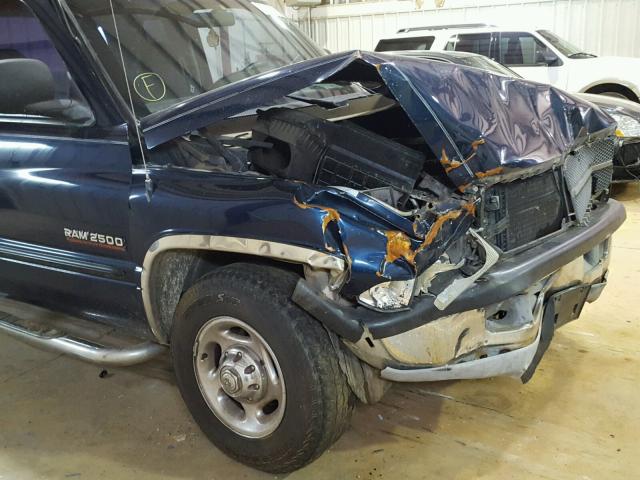 1B7KC23601J598047 - 2001 DODGE RAM 2500 BLUE photo 9