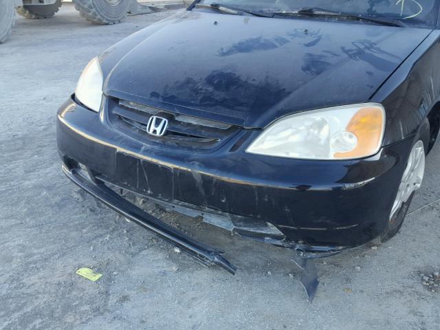 1HGEM21542L060995 - 2002 HONDA CIVIC LX BLACK photo 9