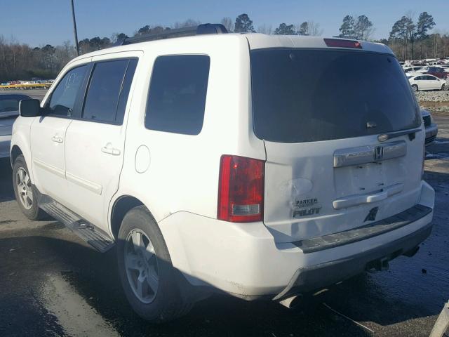 5FNYF3H52BB048378 - 2011 HONDA PILOT EXL WHITE photo 3