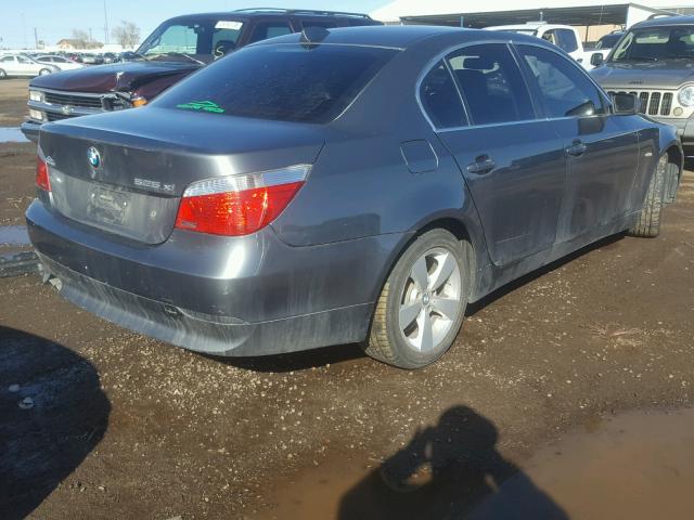 WBANF33507CS39552 - 2007 BMW 525 XI GRAY photo 4