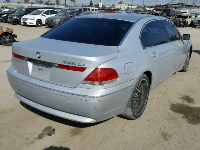 WBAGN634X3DS43603 - 2003 BMW 745 LI SILVER photo 4