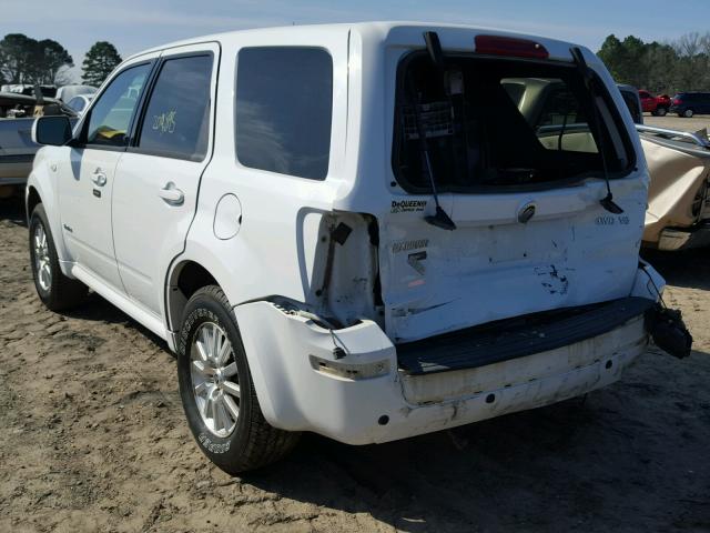 4M2CU97148KJ53124 - 2008 MERCURY MARINER PR WHITE photo 3