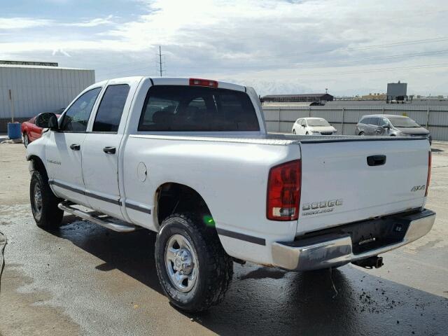 1D7KU28D24J232847 - 2004 DODGE RAM 2500 S WHITE photo 3