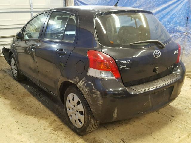 JTDKT4K32B5336320 - 2011 TOYOTA YARIS BLACK photo 3