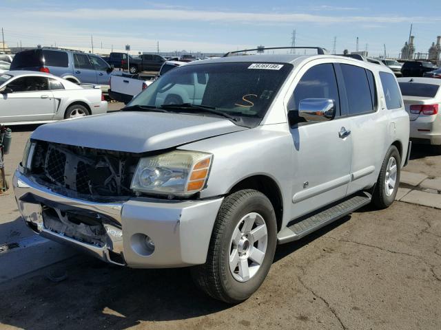 5N1AA08A85N708615 - 2005 NISSAN ARMADA SE SILVER photo 2