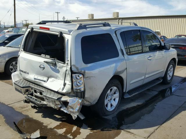 5N1AA08A85N708615 - 2005 NISSAN ARMADA SE SILVER photo 4