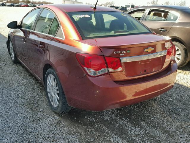 1G1PJ5SC2C7316598 - 2012 CHEVROLET CRUZE ECO BURGUNDY photo 3