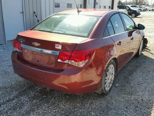 1G1PJ5SC2C7316598 - 2012 CHEVROLET CRUZE ECO BURGUNDY photo 4