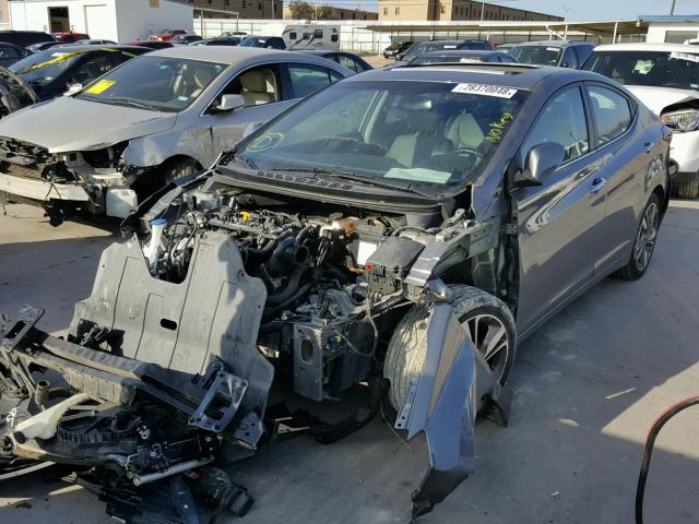 5NPDH4AEXEH496785 - 2014 HYUNDAI ELANTRA GRAY photo 2