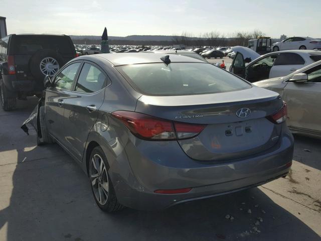 5NPDH4AEXEH496785 - 2014 HYUNDAI ELANTRA GRAY photo 3