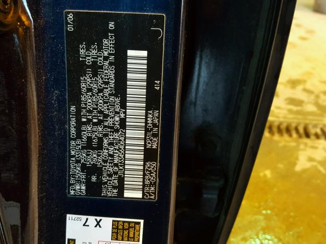 JTLKT334564064072 - 2006 TOYOTA SCION XB 蓝色 照片 10