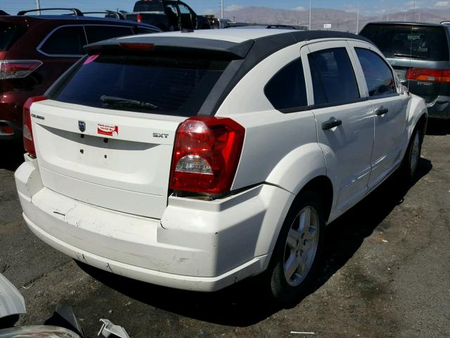 1B3HB48B67D412308 - 2007 DODGE CALIBER SX WHITE photo 4