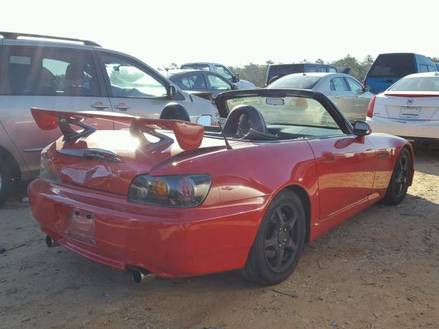 JHMAP214X6S002427 - 2006 HONDA S2000 RED photo 4