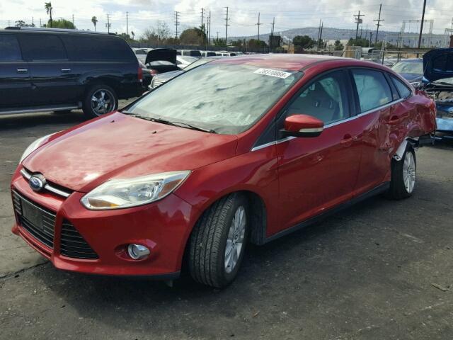 1FAHP3H29CL210434 - 2012 FORD FOCUS SEL RED photo 2
