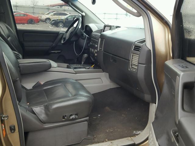 5N1AA08A64N724567 - 2004 NISSAN ARMADA SE GOLD photo 5