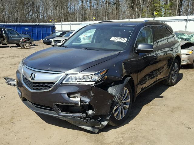 5FRYD4H48FB007616 - 2015 ACURA MDX TECHNO GRAY photo 2