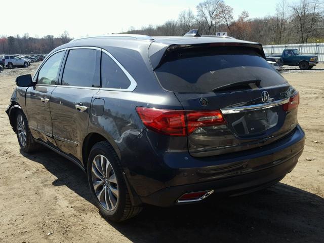 5FRYD4H48FB007616 - 2015 ACURA MDX TECHNO GRAY photo 3