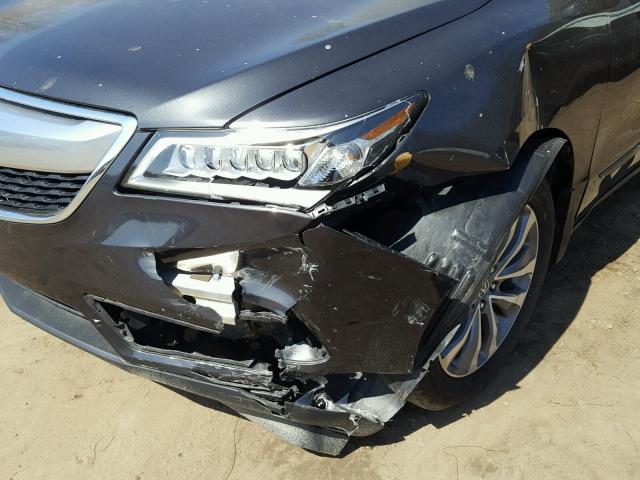 5FRYD4H48FB007616 - 2015 ACURA MDX TECHNO GRAY photo 9