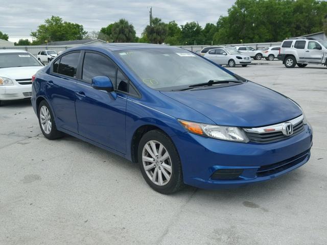 19XFB2F84CE035147 - 2012 HONDA CIVIC EX BLUE photo 1