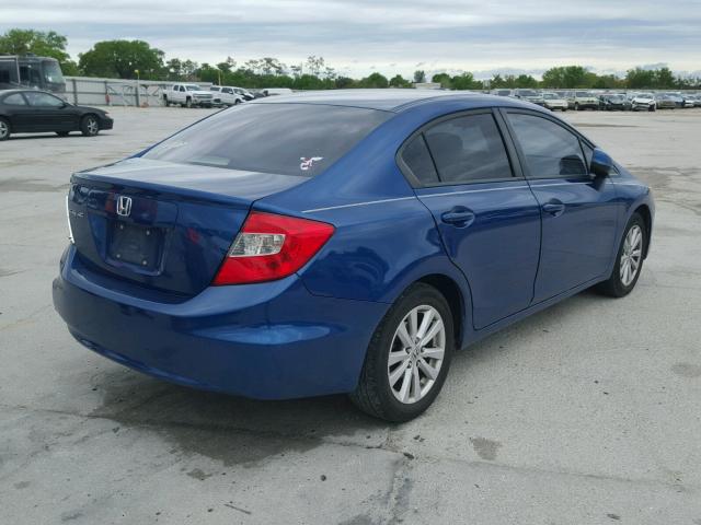 19XFB2F84CE035147 - 2012 HONDA CIVIC EX BLUE photo 4