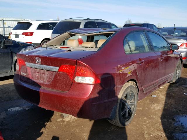 19XFA1F86AE078026 - 2010 HONDA CIVIC EX წითელი ფოტო 4