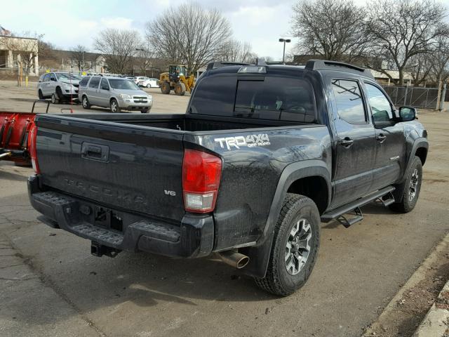 5TFCZ5AN0HX078890 - 2017 TOYOTA TACOMA DOU BLACK photo 4