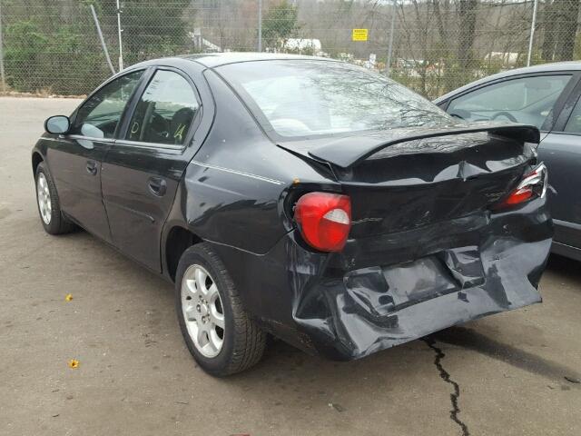 1B3ES56C95D127491 - 2005 DODGE NEON SXT BLACK photo 3