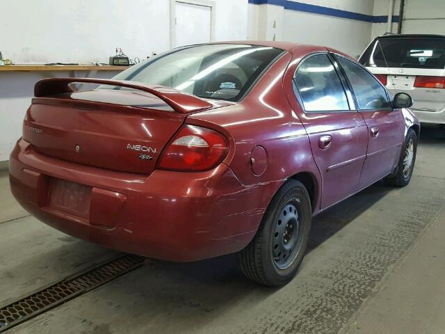 1B3ES56C03D122239 - 2003 DODGE NEON SXT RED photo 4